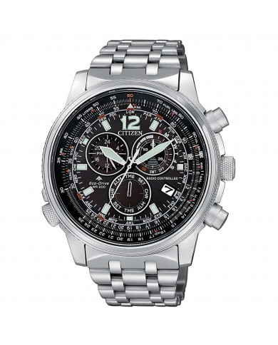 Citizen - Orologio Uomo Crono Pilot  Acciaio Radiocontrollato