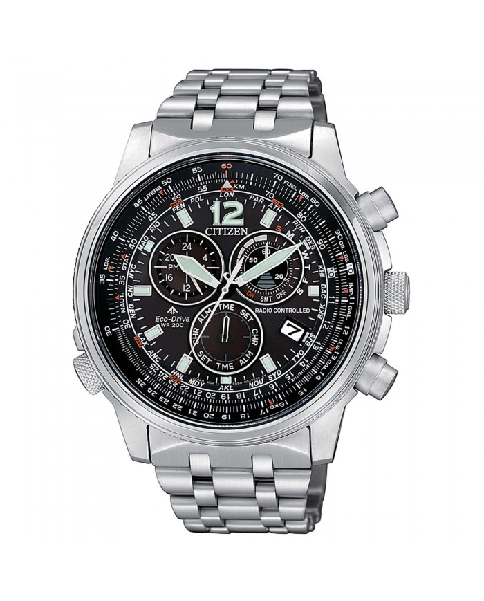 Citizen - Orologio Uomo Crono Pilot  Acciaio Radiocontrollato