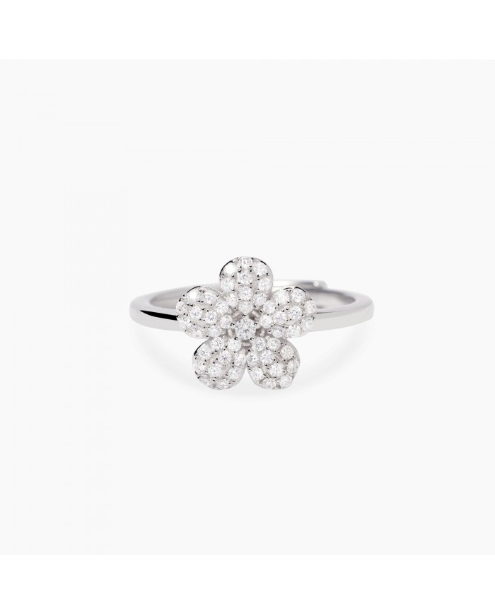 Anello in argento 925/°°° e  zirconi.  Collezione "Maledetta Primavera".
