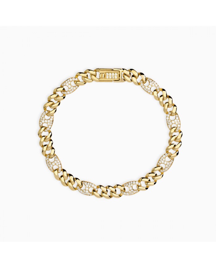 Bracciale in argento 925/°°° dorato zirconi