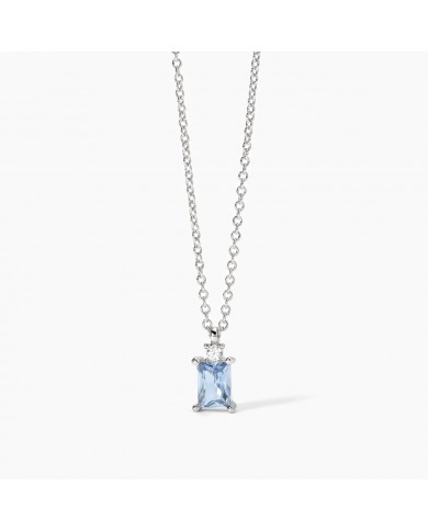 Girocollo in argento 925/°°° acquamarina sint zirc