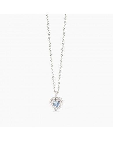 Girocollo in argento 925/°°° acquamarina sint zirc