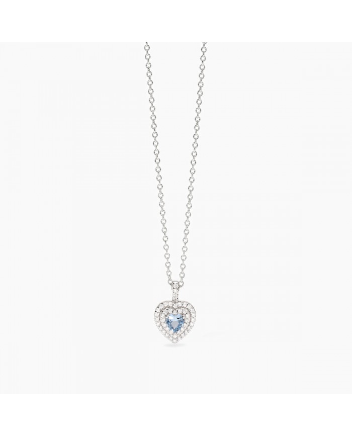 Girocollo in argento 925/°°° acquamarina sint zirc