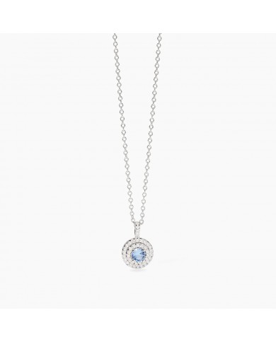 Girocollo in argento 925/°°° acquamarina sint zirc