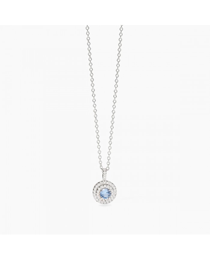 Girocollo in argento 925/°°° acquamarina sint zirc