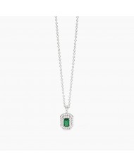 Girocollo in argento 925/ººº smeraldo sint zirc