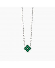 Girocollo in argento 925/°°° smeraldo sint zirc