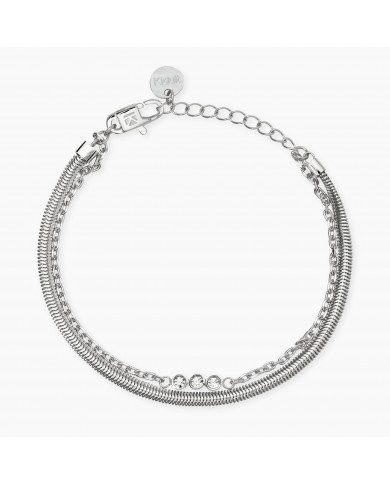 Bracciale Kidult donna  in acciaio 316L cristalli