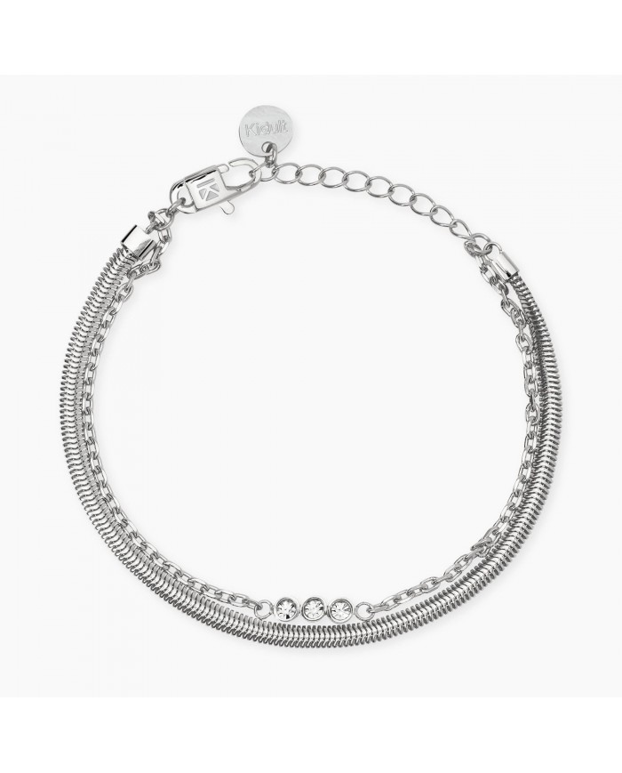 Bracciale Kidult donna  in acciaio 316L cristalli
