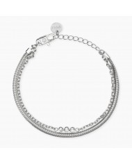 Bracciale Kidult donna  in acciaio 316L cristalli