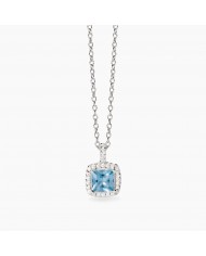 Girocollo in argento 925/°°° acquamarina sint zirc