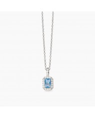 Girocollo in argento 925/°°° acquamarina sint zirc