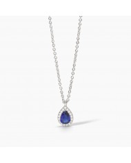 Girocollo in argento 925/°°° zaffiro sint zirc