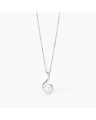 Girocollo in argento 925/ººº perle zirconi