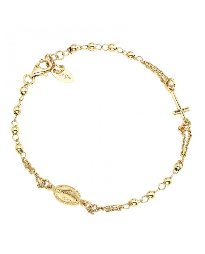 Bracciale Rosario in Argento GOLD 925°°°  AMEN