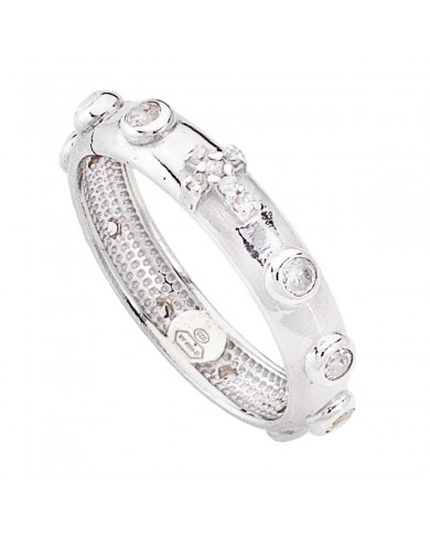 AMEN - Anello Coroncina Argento 925°°° Zirconi bianchi   Misura 16