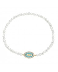 Bracciale Rosario   in Argento 925°°°     AMEN  Pietre nere