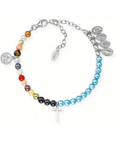 Bracciale con perline donna Amen    Racconti Di Vite D'Amore in Argento 925°°°   AMEN