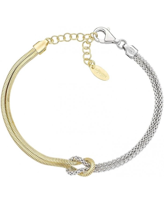 AMEN - Nodo d'amore  Bracciale in Argento 925°°°GOLD e rodiatura