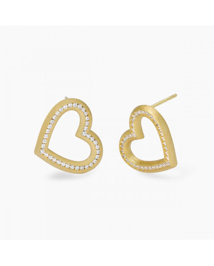 Orecchini in argento 925/°°°   GOLD e zirconi  Mabina