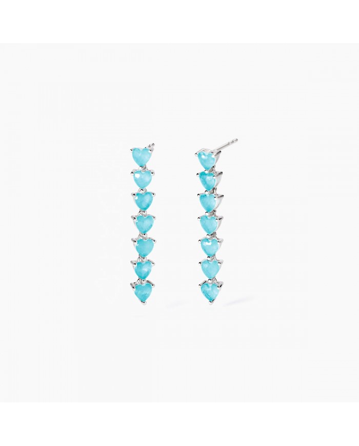 Orecchini in argento 925/ººº   RODIATO Glass e cristalli di rocca  Mabina