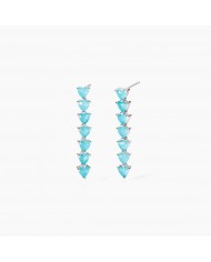 Orecchini in argento 925/ººº   RODIATO Glass e cristalli di rocca  Mabina