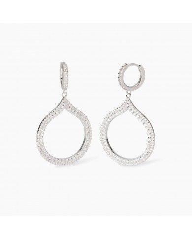 Orecchini in argento 925/°°° e zirconi  Mabina