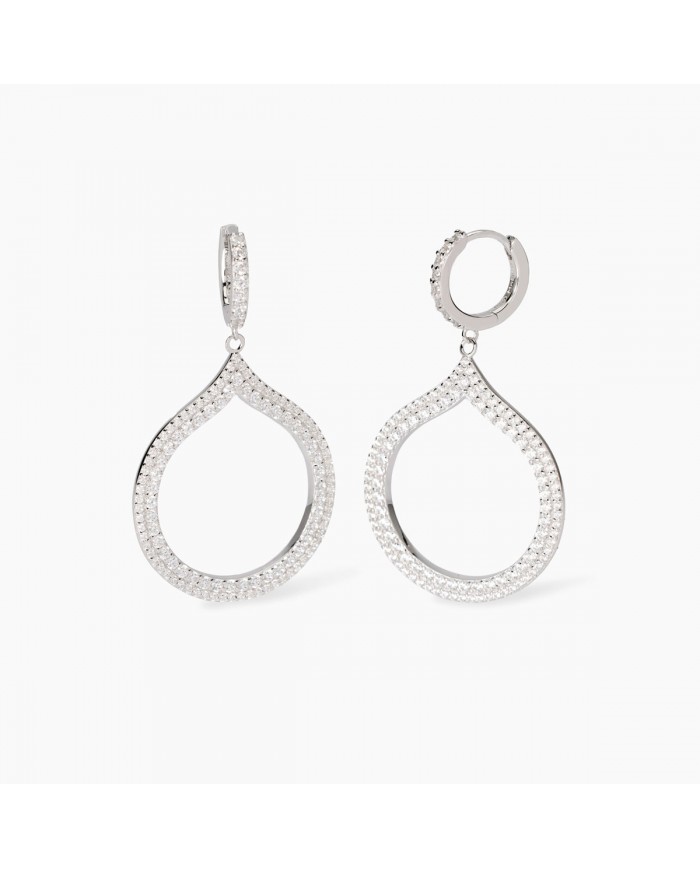 Orecchini in argento 925/°°° e zirconi  Mabina