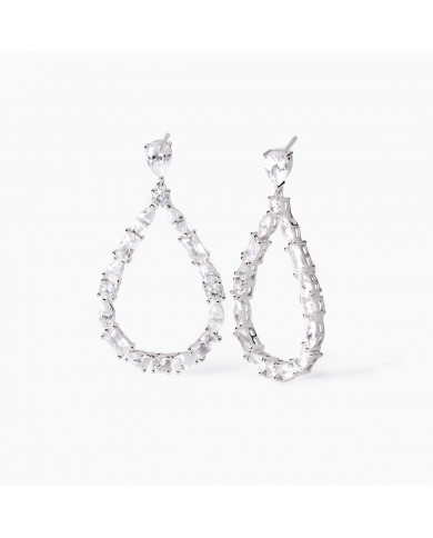 Orecchini in argento 925/ººº e zirconi  Mabina