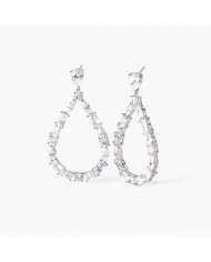 Orecchini in argento 925/°°° e zirconi  Mabina