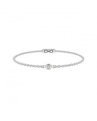 Bracciale in acciaio 316L diamanti lab-grown