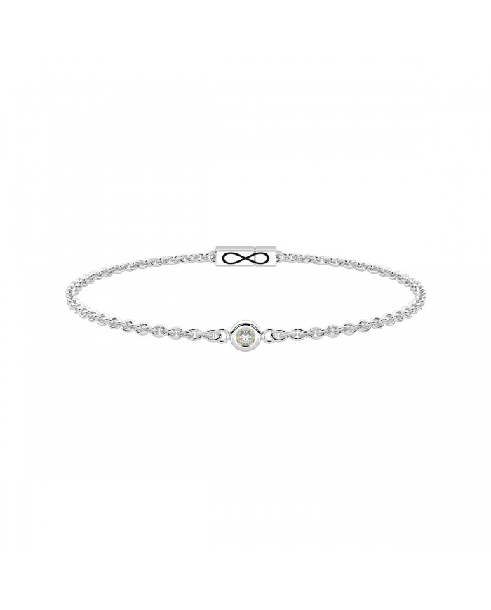 Bracciale in acciaio 316L diamanti lab-grown