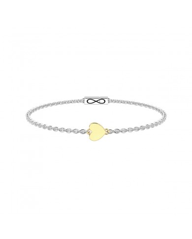 Bracciale in acciaio 316L oro 9K