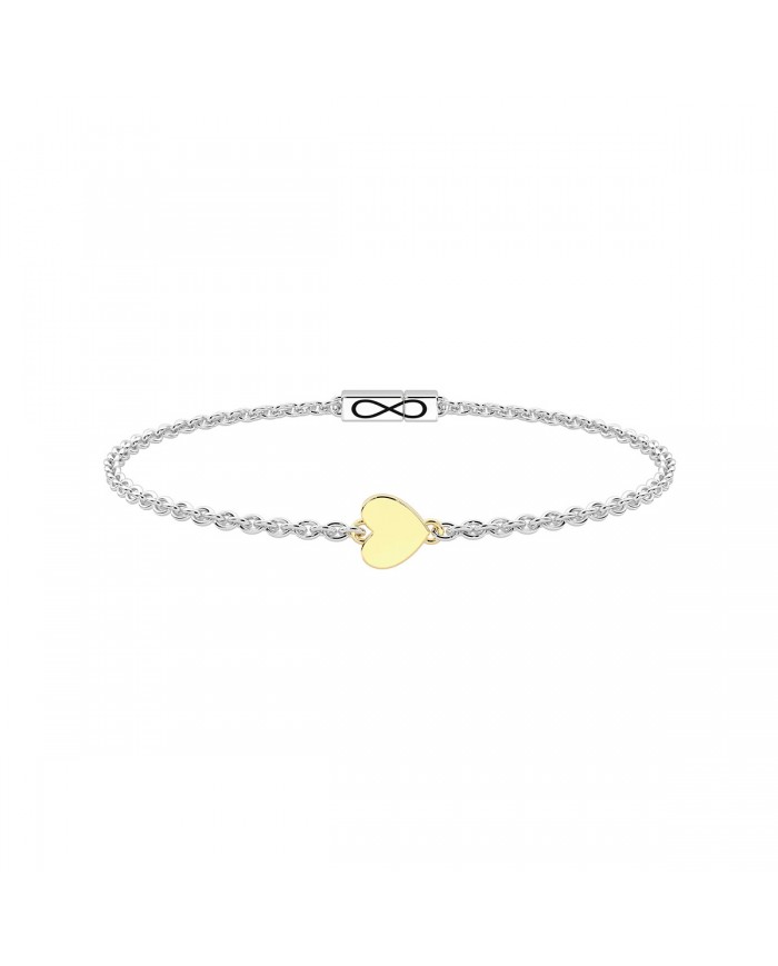 Bracciale in acciaio 316L oro 9K