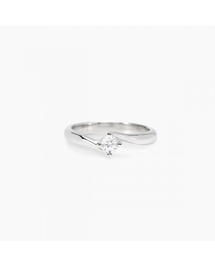 Anello in argento 925/°°° diamanti lab-grown