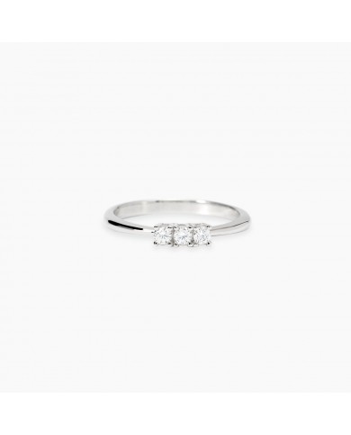 Anello in argento 925/°°° diamanti lab-grown
