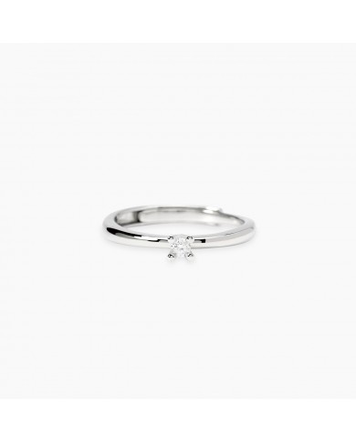 Anello in argento 925/°°° diamanti lab-grown