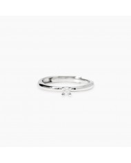 Anello in argento 925/°°° diamanti lab-grown