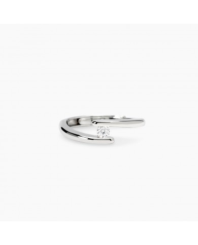 Anello in argento 925/°°° diamanti lab-grown