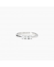 Anello in argento 925/°°° diamanti lab-grown