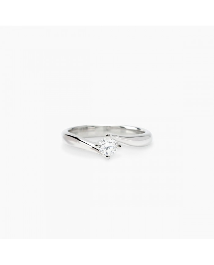 Anello in argento 925/°°° diamanti lab-grown