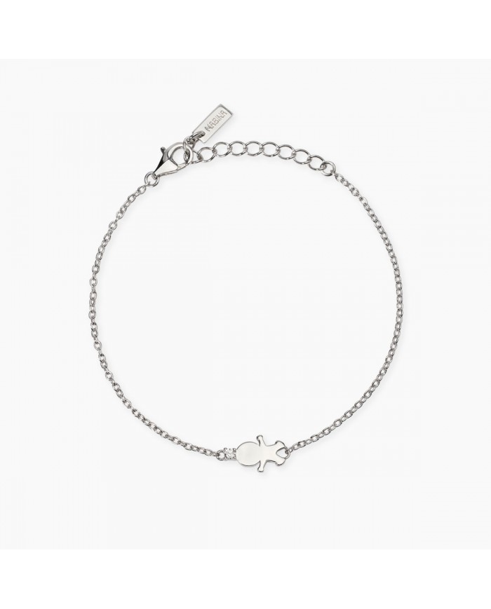 Bracciale in argento 925/°°° diamanti lab-grown