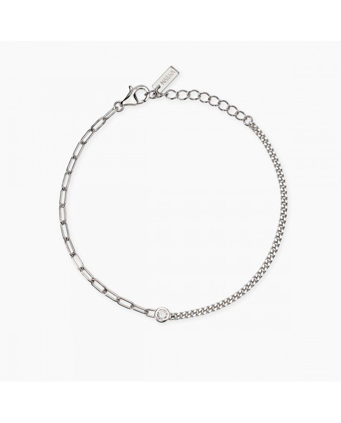 Bracciale in argento 925/°°° diamanti lab-grown
