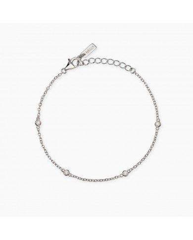 Bracciale in argento 925/°°° diamanti lab-grown