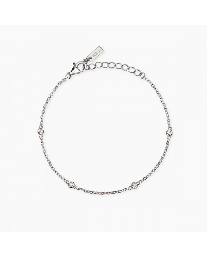 Bracciale in argento 925/°°° diamanti lab-grown