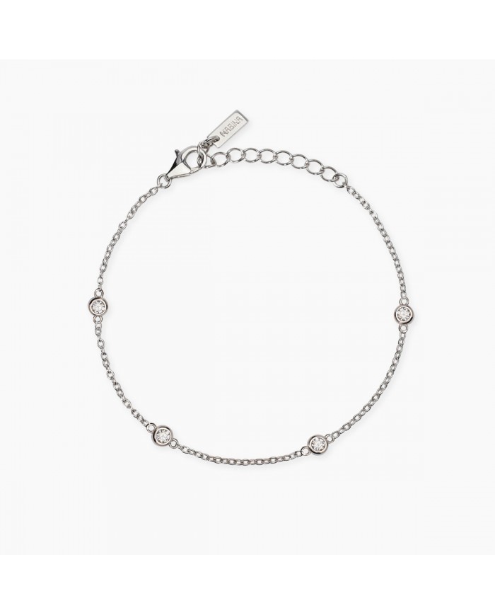 Bracciale in argento 925/°°° diamanti lab-grown