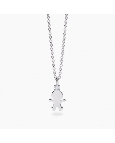 Girocollo in argento 925/°°° diamanti lab-grown