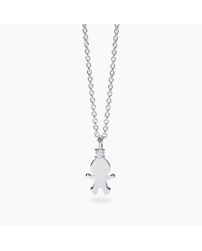 Girocollo in argento 925/°°° diamanti lab-grown