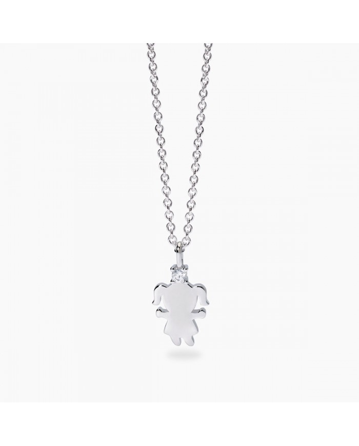 Girocollo in argento 925/°°° diamanti lab-grown