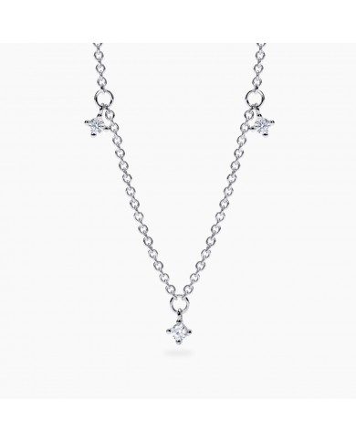 Girocollo in argento 925/°°° diamanti lab-grown